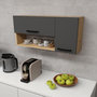 Voir la diapositive 4 : Habitat et Jardin Buffet en bois  Akasya  - 90 x 24 x 52 cm - Gris anthracite