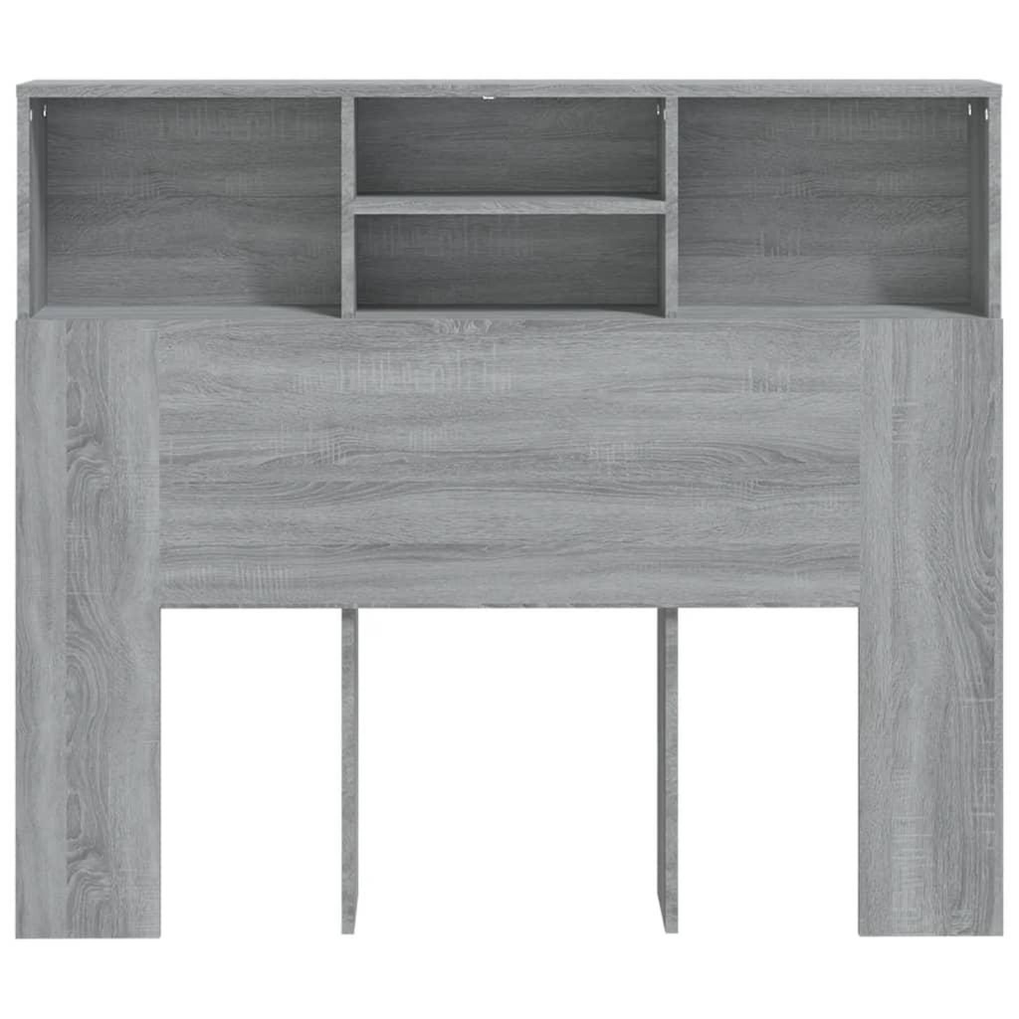 Voir la diapositive 5 : VIDAXL Armoire de tete de lit Sonoma gris 120x19x103,5 cm