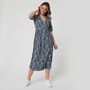 Voir la diapositive 1 : IN EXTENSO Robe longue bleu imprimé fleuri femme
