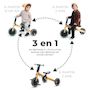 Voir la diapositive 3 : KINDERKRAFT Tricycle évolutif pliable 3 en 1 avec fonction draisienne