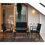 Voir la diapositive 2 : Habitat et Jardin Salon de jardin bas  Lino  - 4 places  - Noir