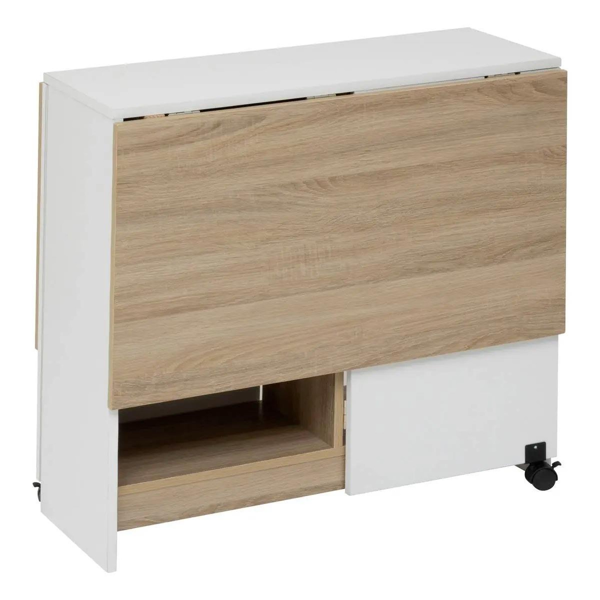 Voir la diapositive 2 : FIVE Table pliante à rabats  eat up  34-120cm blanc