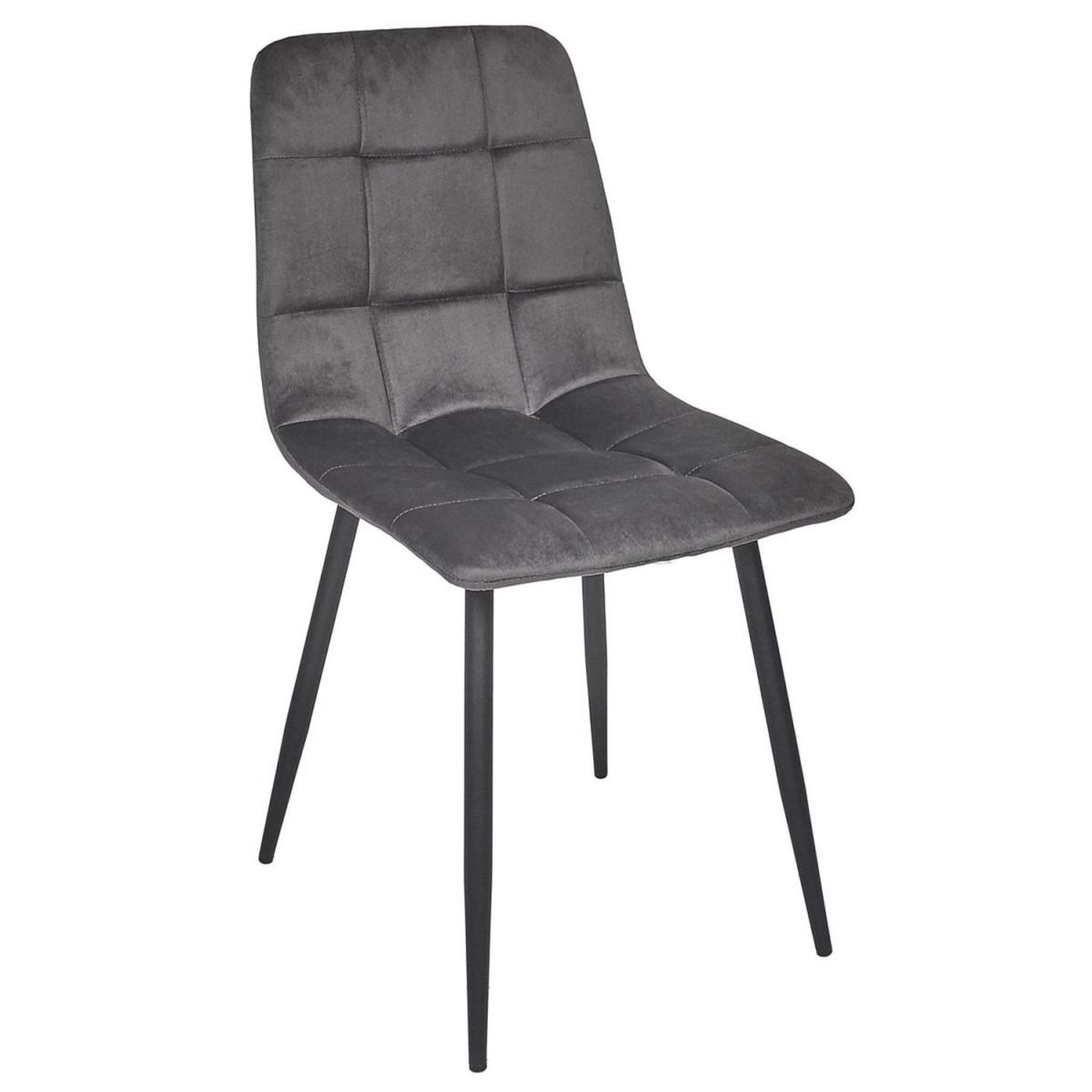 Voir la diapositive 2 : The Home Deco Factory Lot de 4 chaises  mateo  88cm gris foncé