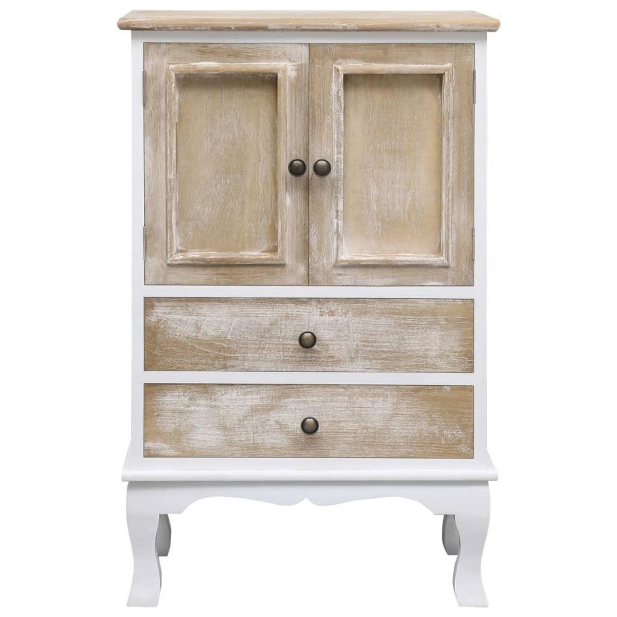VIDAXL Armoire a tiroirs Blanc 50x30x80 cm Bois