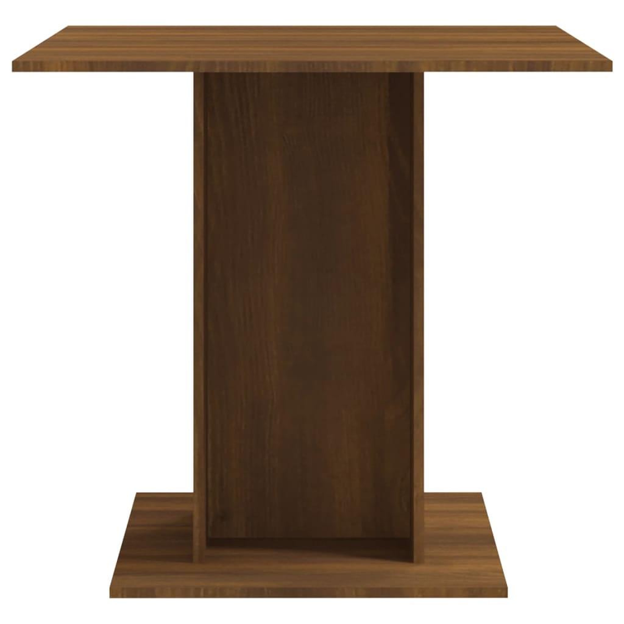 Voir la diapositive 4 : VIDAXL Table a dîner Chene marron 80x80x75 cm Bois d'ingenierie