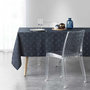 Voir la diapositive 3 : Paris Prix Nappe Imprimée Jacquard  Étoiles  140x240cm Bleu