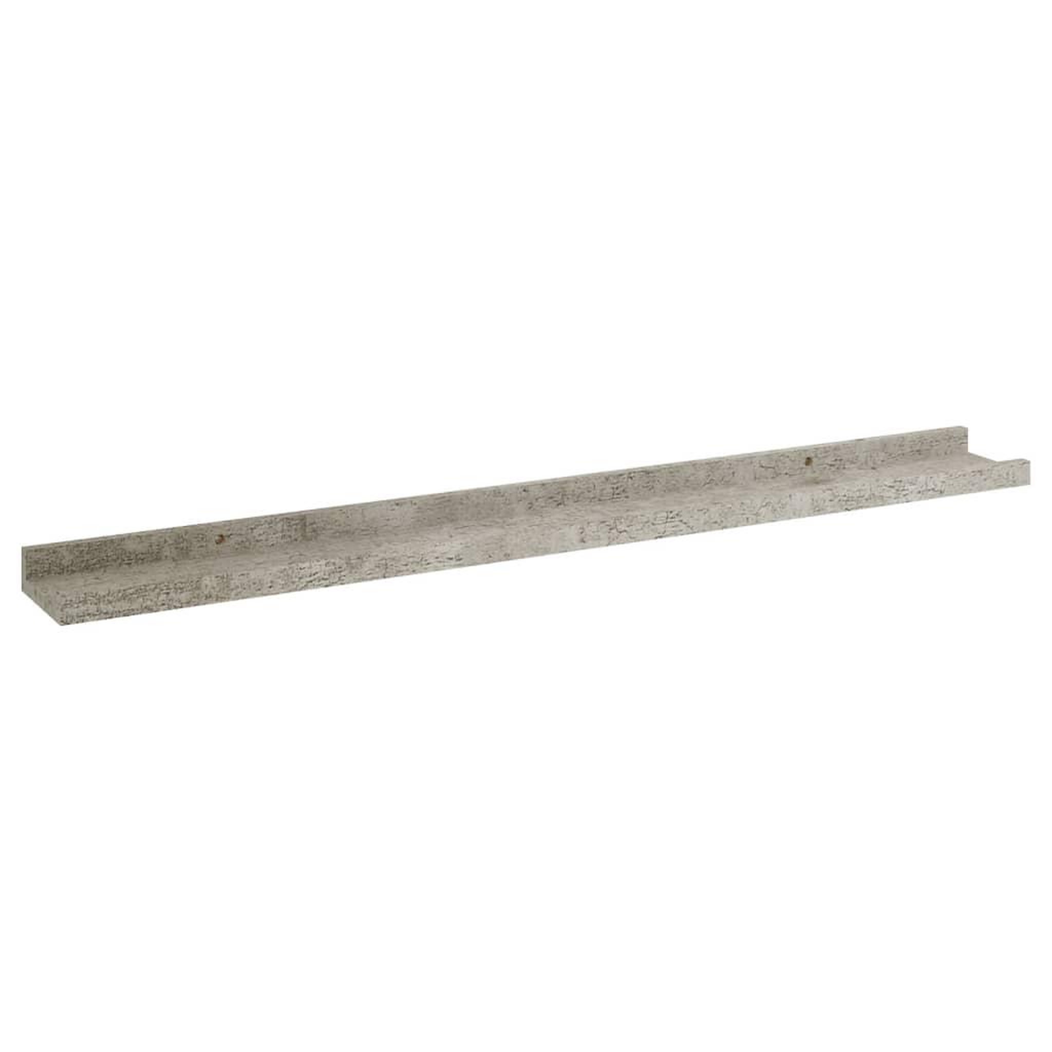 Voir la diapositive 4 : VIDAXL Etageres murales 2 pcs Gris beton 80x9x3 cm