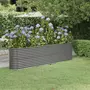 VIDAXL Lit sureleve de jardin Acier enduit de poudre 260x40x68 cm gris