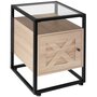 Voir la diapositive 1 : tectake Table de chevet Style industriel 40 x 43 605 cm