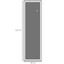 Voir la diapositive 3 : HOMCOM Miroir mural plein pied rectangulaire avec LED réglable, interrupteur tactile, verre épais 4mm, 40 x 120 cm - pour chambre, salon, salle de bain