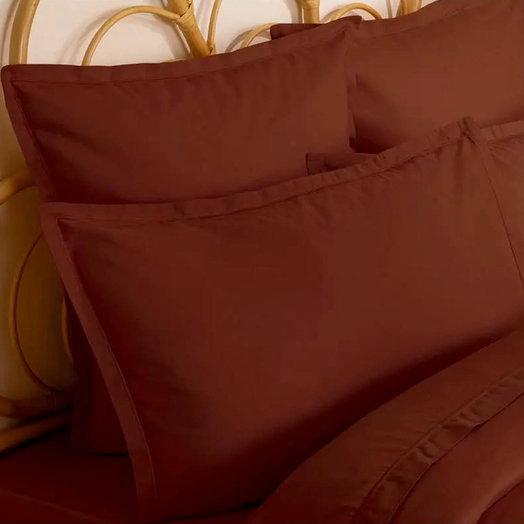 Voir la diapositive 2 : ATMOSPHERA Drap Plat  Intérieur  180x290cm Terracotta