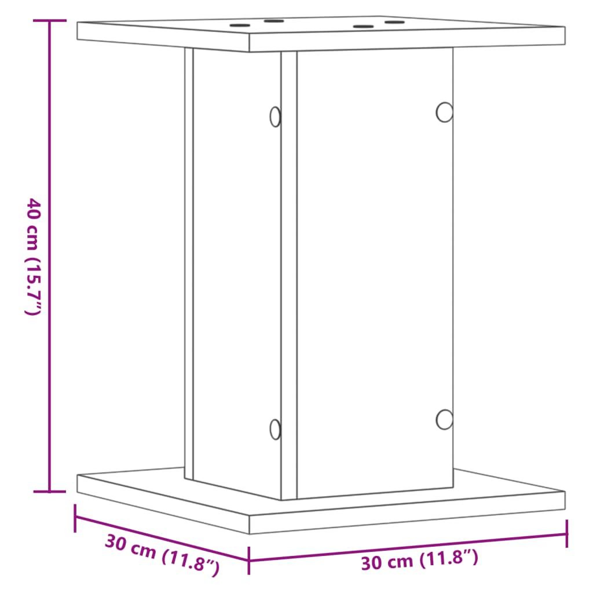Voir la diapositive 6 : VIDAXL Supports pour plantes 2 pcs gris beton bois d'ingenierie