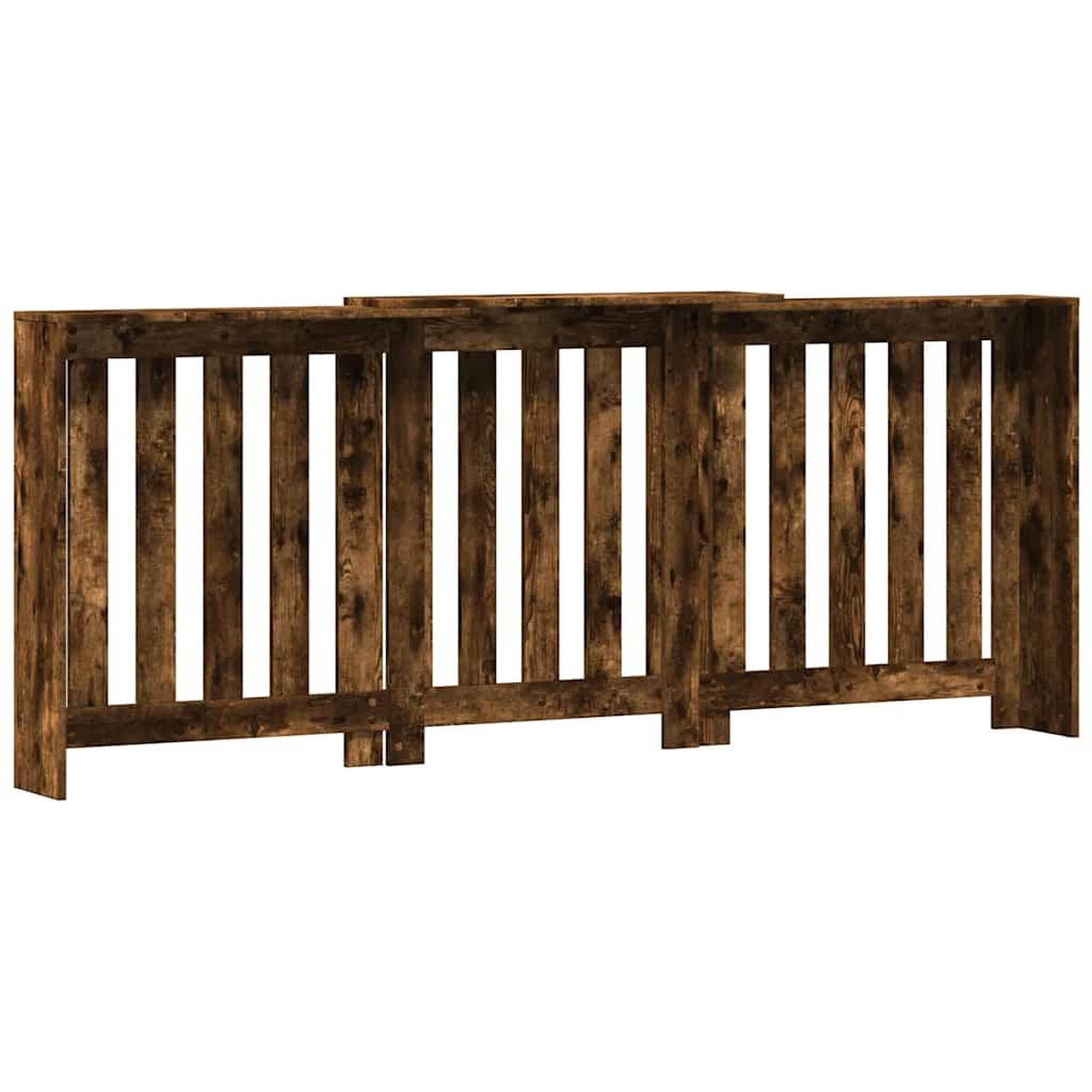 Voir la diapositive 5 : VIDAXL Cache-radiateur chene fume 205x21,5x83,5 cm bois d'ingenierie