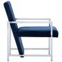 Voir la diapositive 4 : VIDAXL Fauteuil avec pieds chromes Bleu Velours