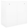 Voir la diapositive 4 : VIDAXL Armoire a portes coulissantes Blanc 90x40x90 cm Acier