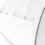 Voir la diapositive 4 : ID MARKET Serre tunnel de jardin 12M² blanche relevable avec moustiquaire