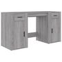 Voir la diapositive 2 : VIDAXL Bureau avec armoire sonoma gris bois d'ingenierie