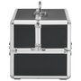 Voir la diapositive 4 : VIDAXL Mallette à maquillage 22x30x21 cm Noir Aluminium