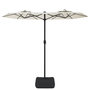 Voir la diapositive 3 : VIDAXL Parasol de jardin a double tete blanc sable 316x240 cm