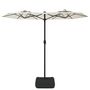 Voir la diapositive 3 : VIDAXL Parasol de jardin a double tete blanc sable 316x240 cm