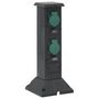 Voir la diapositive 4 : VIDAXL Colonne de prise d'exterieur a 4 voies noir vert 16x16x39,5 cm