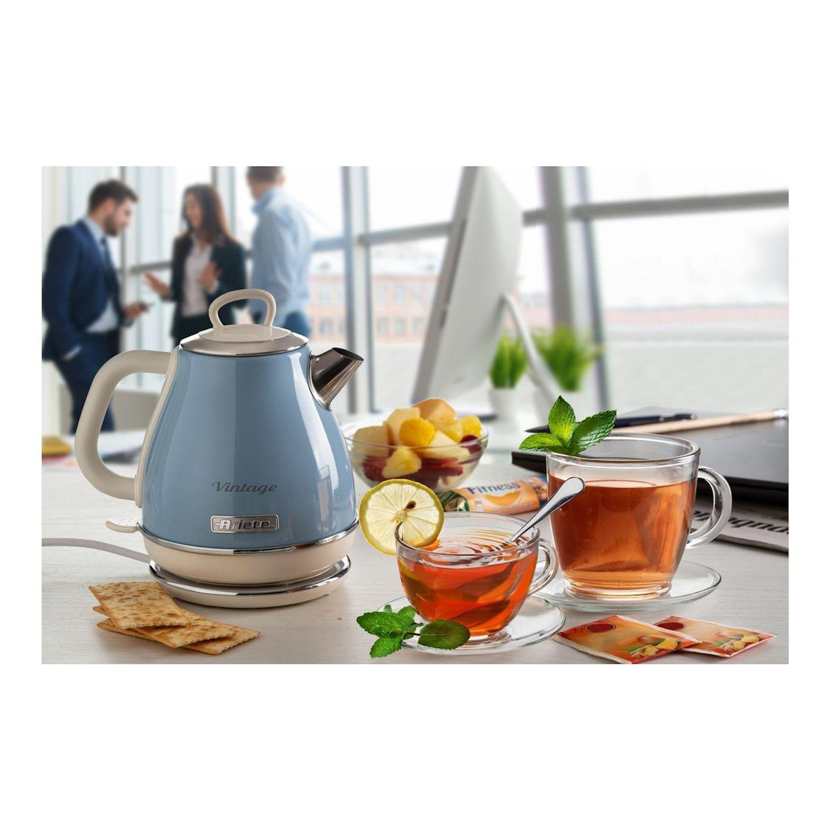 ARIETE Bouilloire vintage bleue