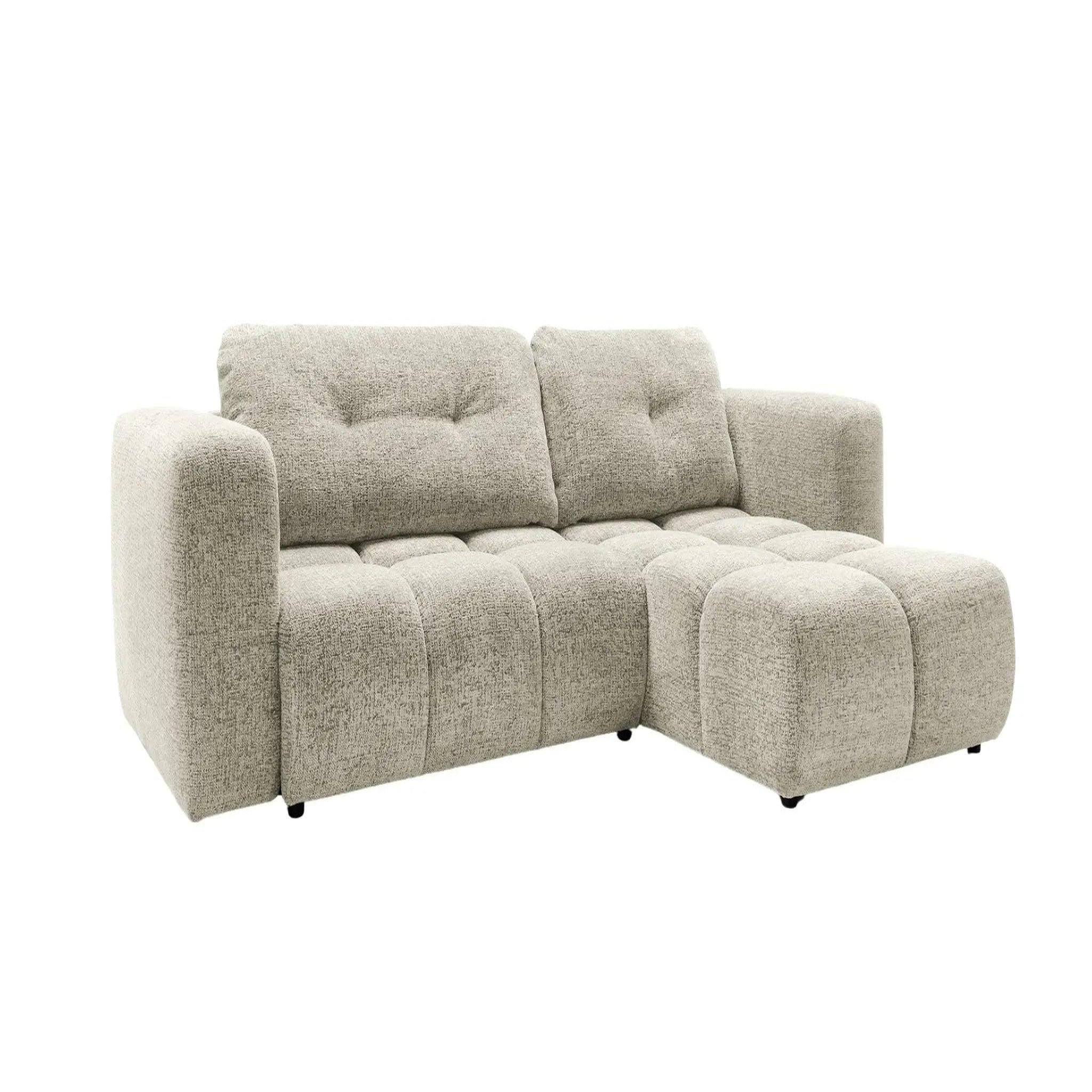 CASANOVA PARIS Romy 3 places - canapé d'angle convertible tissu chenille 3 places. Coloris disponibles : Marron, Orange, Gris, Beige, Vert, Bleu