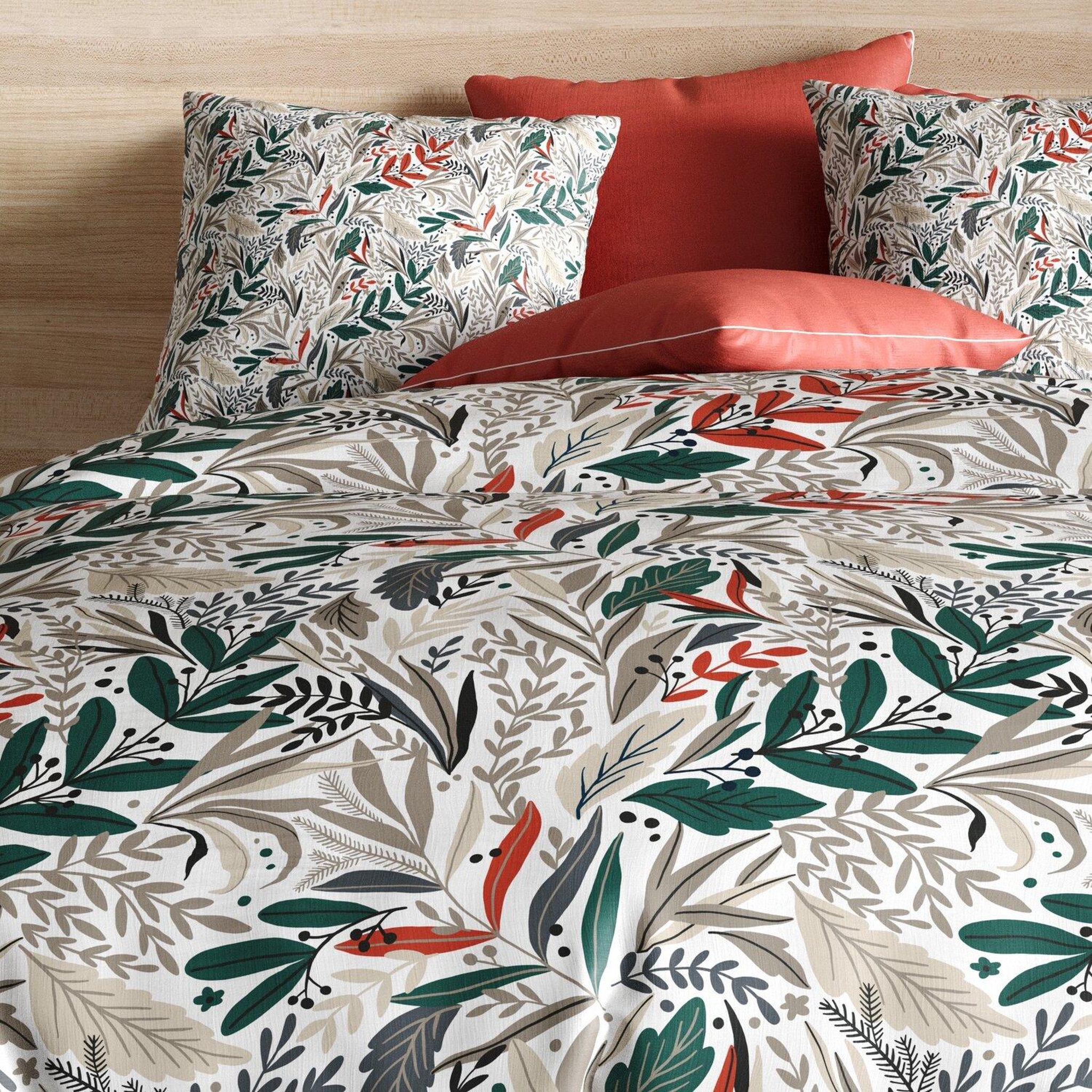 Voir la diapositive 3 : Les Ateliers du Linge Parure de couette 100%polyester 60gsm-luziola