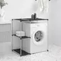 VIDAXL Support de rangement sur la machine a laver Noir 87x55x90,5 cm