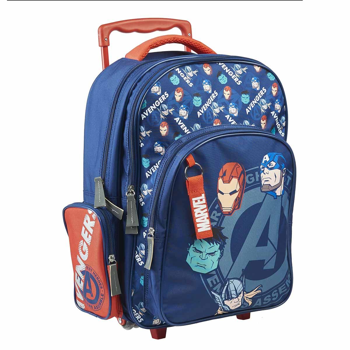 MARVEL Sac à dos à roulettes bleu AVENGERS