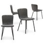 Voir la diapositive 1 : IDIMEX Lot de 4 chaises AUDREY en tissu