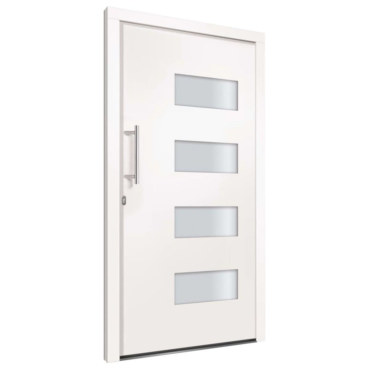VIDAXL Porte d'entree Aluminium et PVC Blanc 100x200 cm
