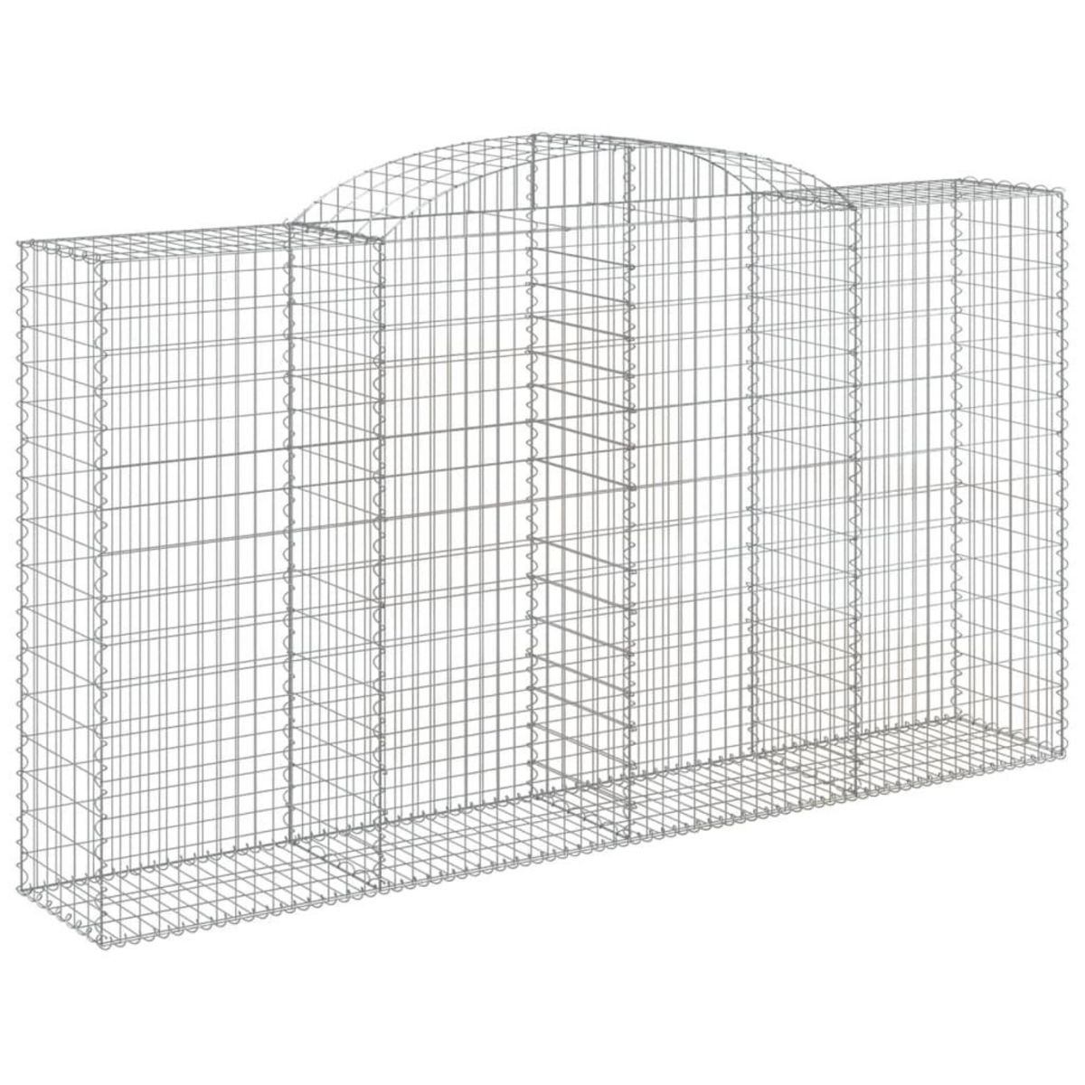 VIDAXL Paniers a gabions arques 12 pcs 300x50x160/180 cm fer galvanise