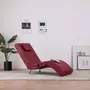 VIDAXL Chaise longue de massage et oreiller Rouge bordeaux Similicuir