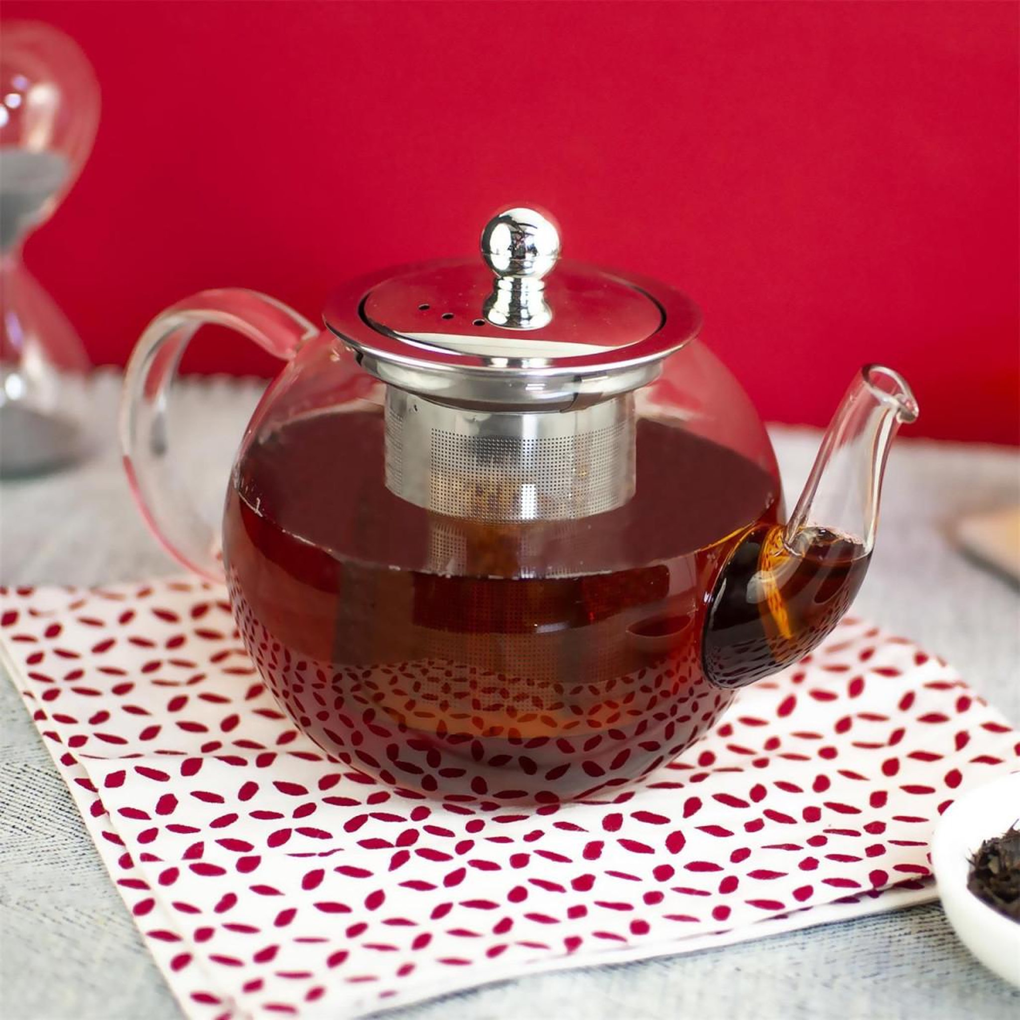 Voir la diapositive 3 : The Home Deco Factory Théière en verre  infuseur  700ml transparent