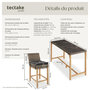 Voir la diapositive 6 : tectake Ensemble table en rotin avec 6 chaises avec cadre en aluminium marron naturel