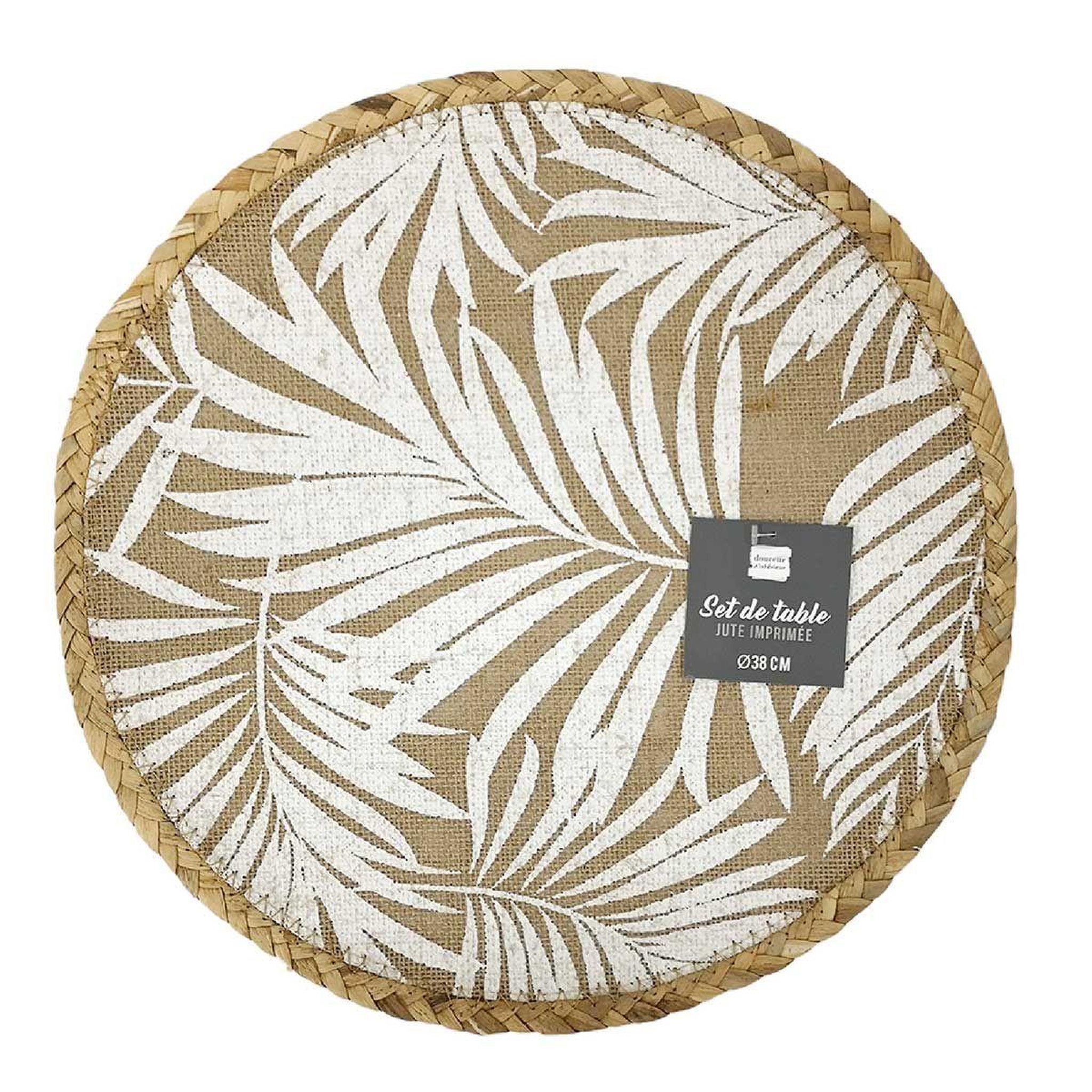 Voir la diapositive 3 : Douceur d'Intérieur Set de Table Rond en Jute  Palam  38cm Naturel