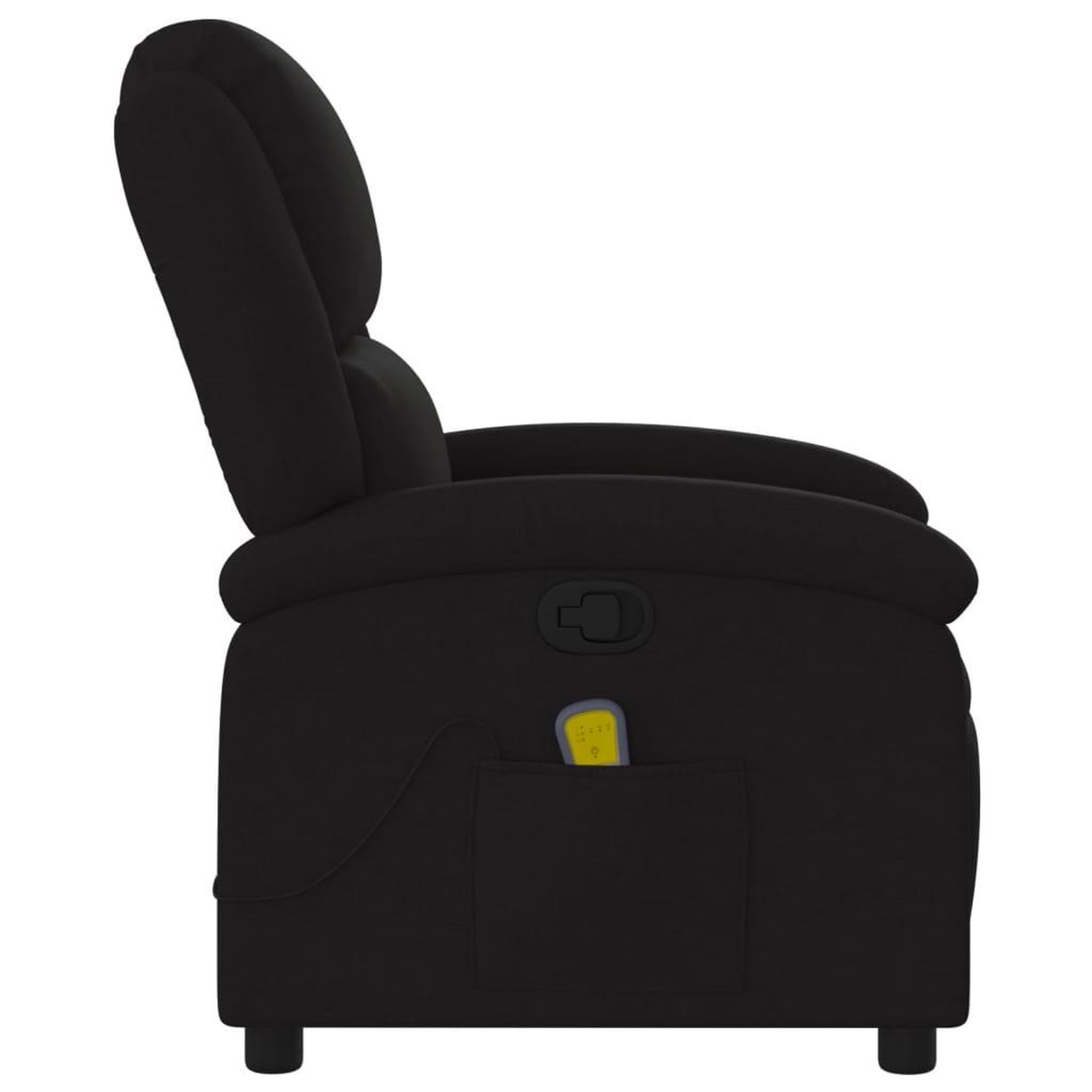 Voir la diapositive 5 : VIDAXL Fauteuil de massage inclinable Noir Tissu