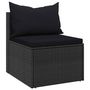 Voir la diapositive 3 : VIDAXL Canapes centraux de jardin et coussins 2pcs Noir Resine tressee