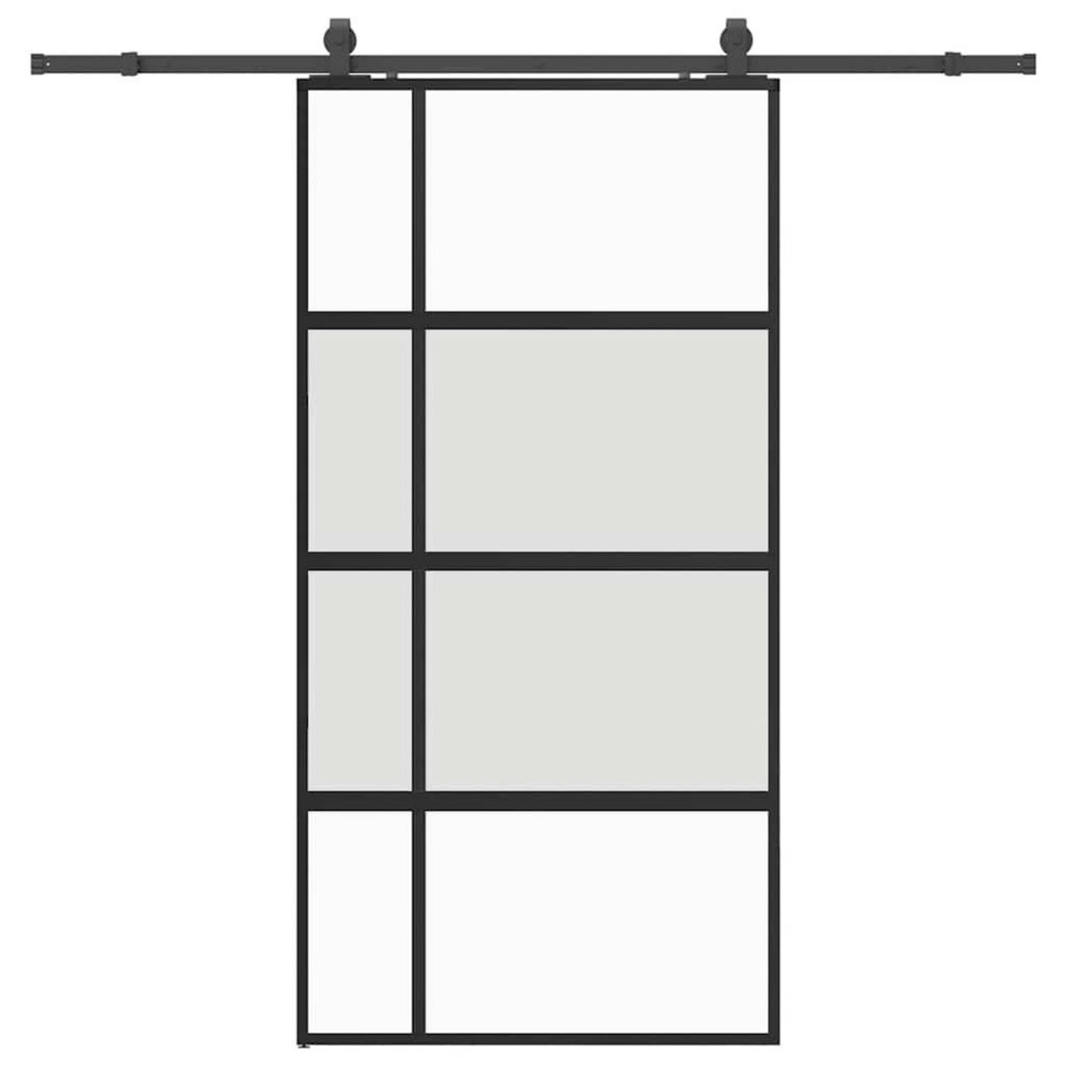 VIDAXL Porte coulissante avec kit de quincaillerie noir 102,5x205 cm