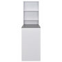 Voir la diapositive 3 : VIDAXL Table de bar avec armoire Blanc 115x59x200 cm