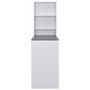Voir la diapositive 3 : VIDAXL Table de bar avec armoire Blanc 115x59x200 cm