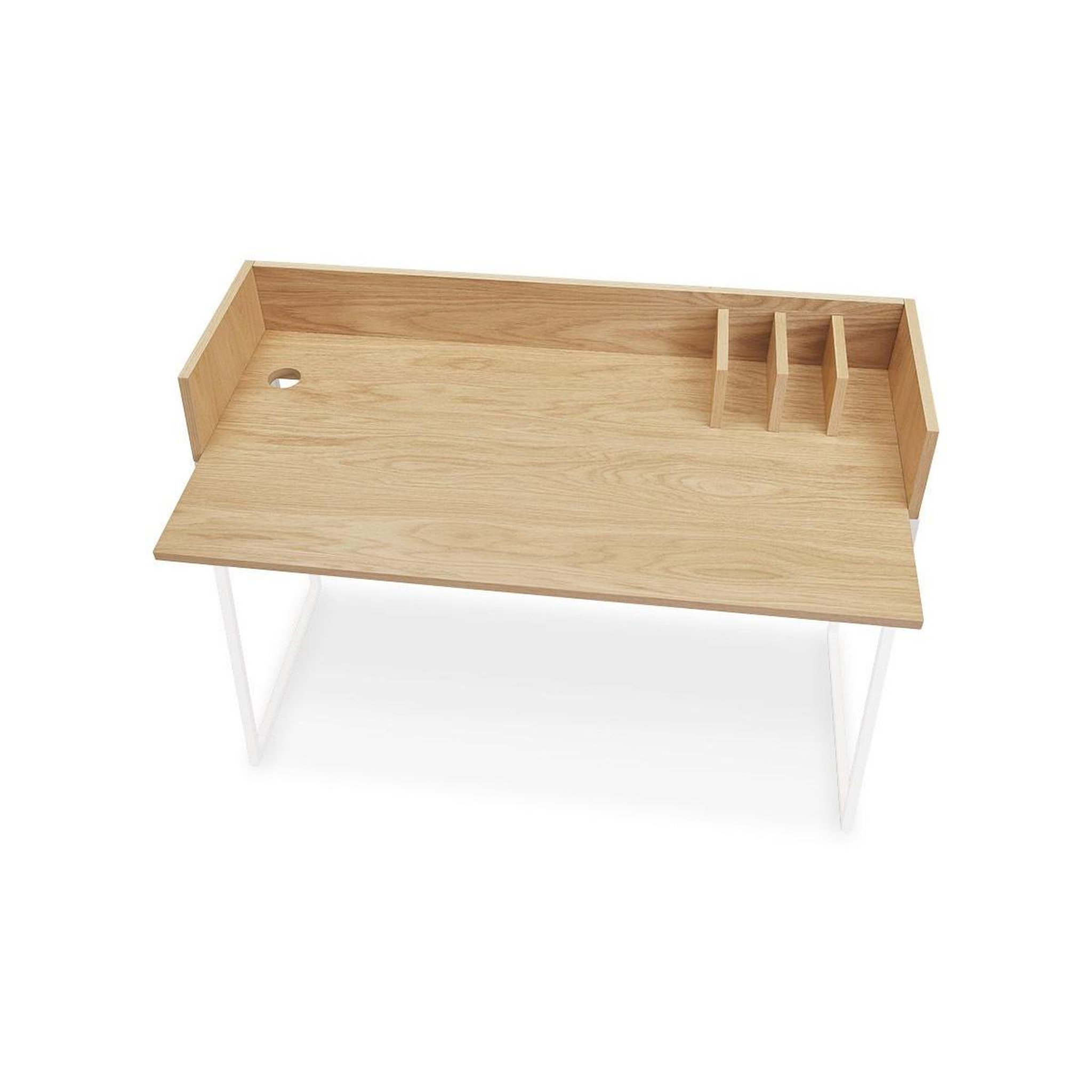 Voir la diapositive 6 : Paris Prix Bureau Design  Zélana  120cm Naturel & Blanc