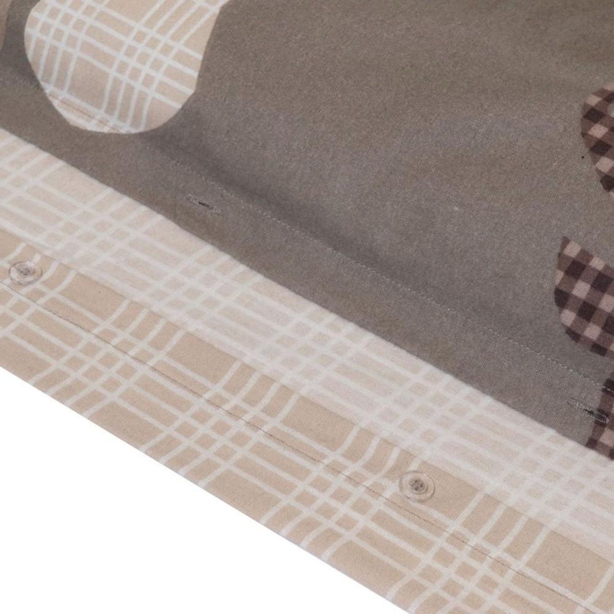 Dourev Housse de couette 240x220 + 2 taies flanelle 100% coton