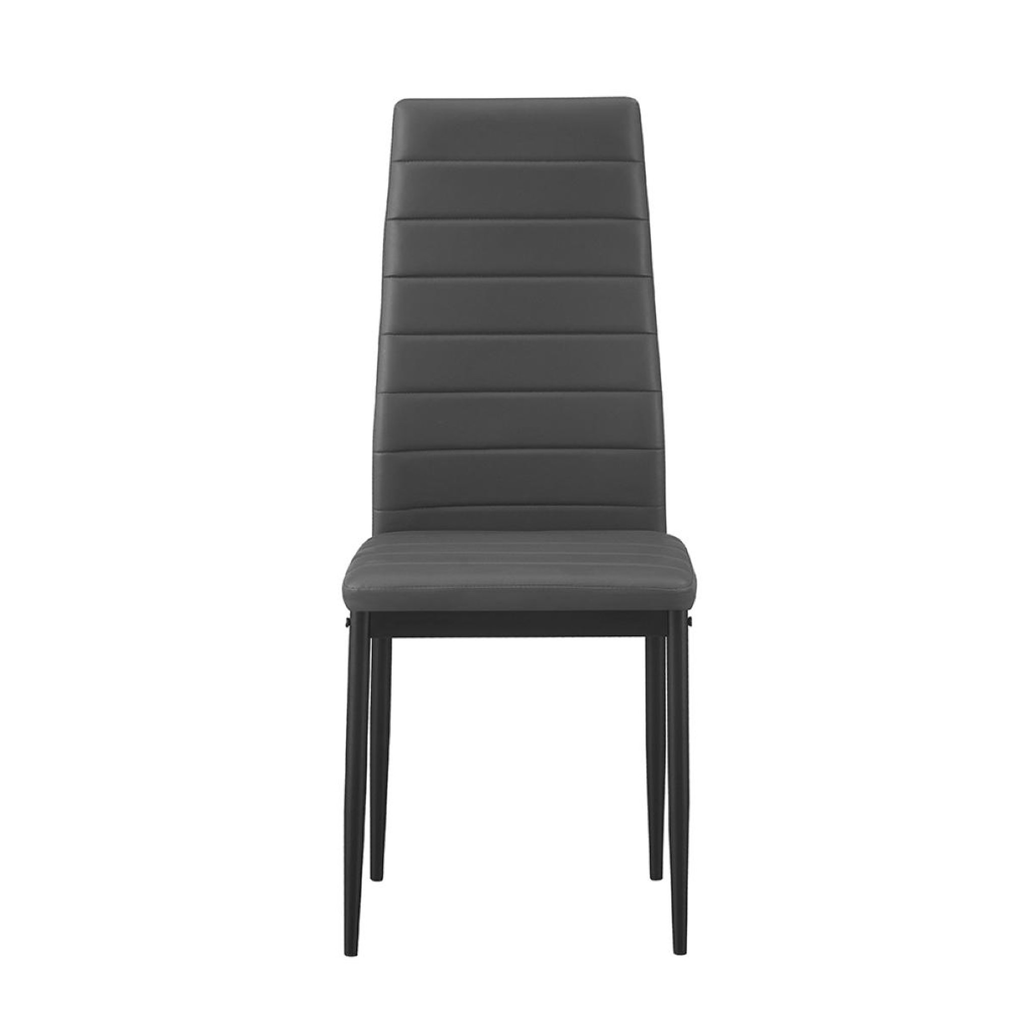 Voir la diapositive 4 : JLC KREATION Chaise moderne grise en pu oskar ( lot  de 4 )
