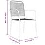 Voir la diapositive 6 : VIDAXL Ensemble a manger de jardin 5 pcs Noir Corde de coton et acier