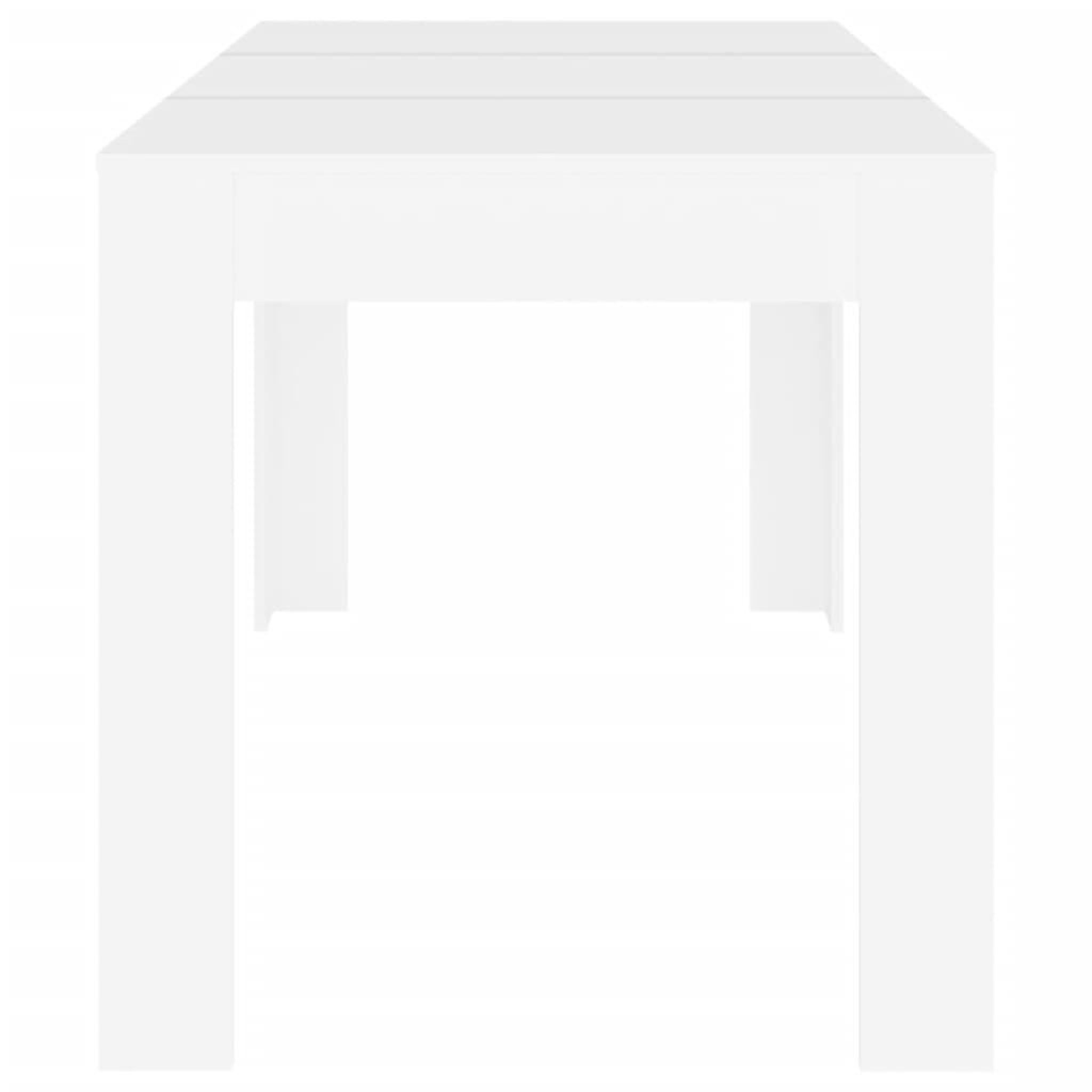 Voir la diapositive 4 : VIDAXL Table a manger Blanc 140x74,5x76 cm Bois d'ingenierie