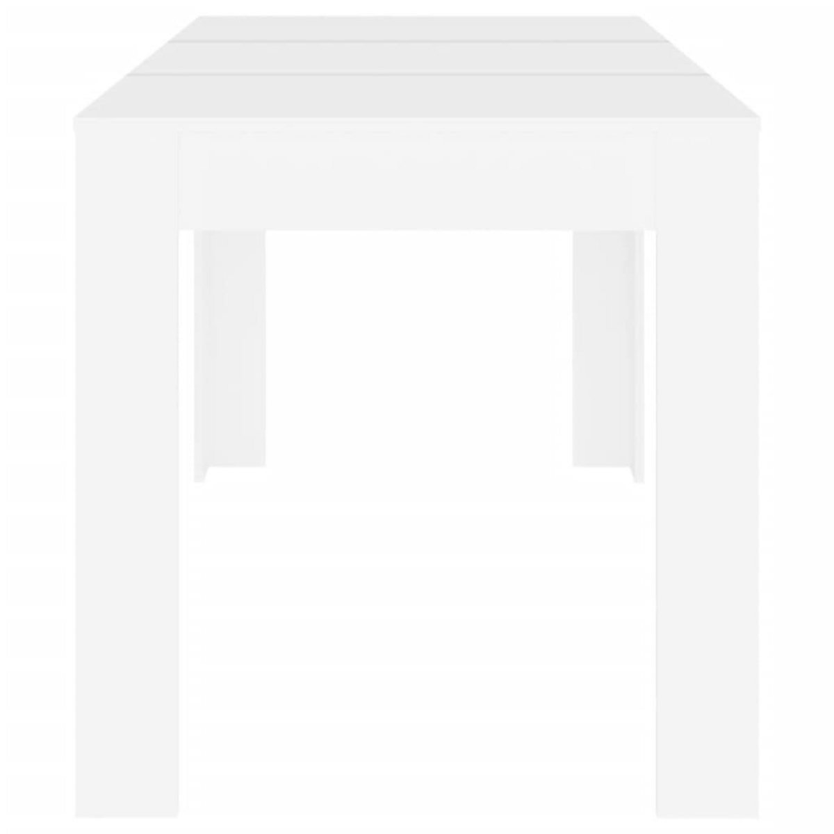 VIDAXL Table a manger Blanc 140x74,5x76 cm Bois d'ingenierie