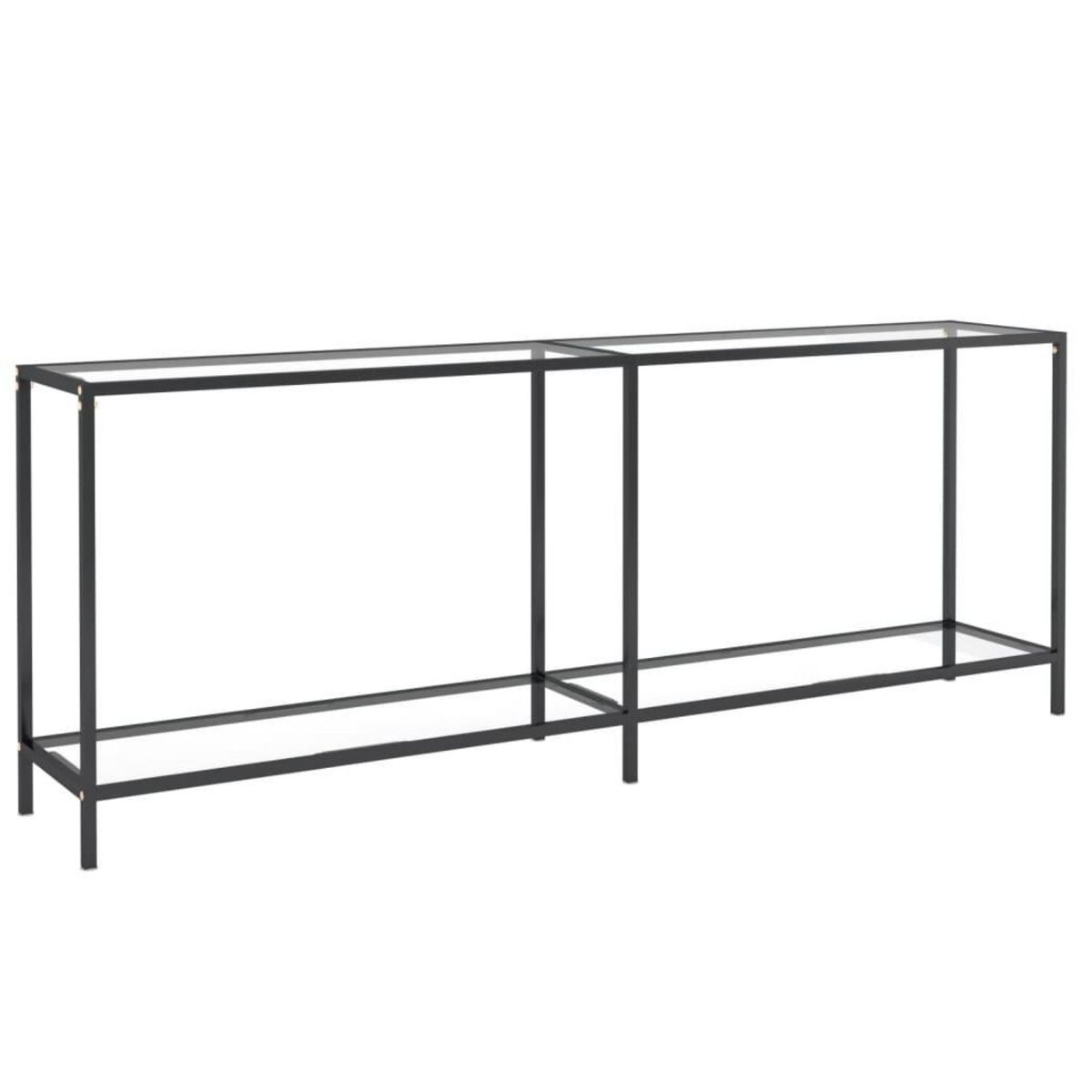 VIDAXL Table console Transparent 200x35x75,5 cm Verre trempe