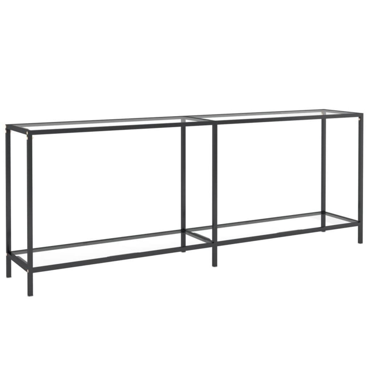 VIDAXL Table console Transparent 200x35x75,5 cm Verre trempe